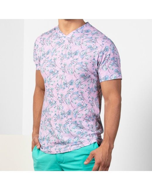 Lords of Harlech Pink Maze Blossom Canvas for men