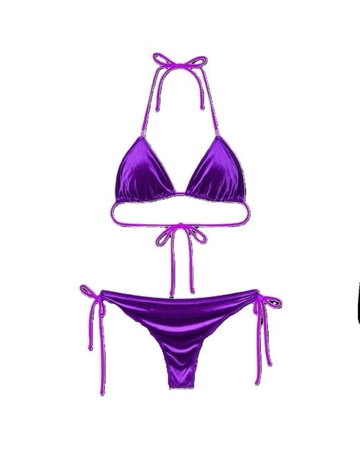 Brasini Swimwear Purple Soninha Convertible Bikini Top