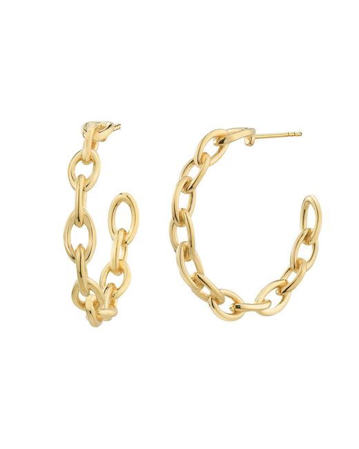 Gold & Honey Metallic Link Hoops