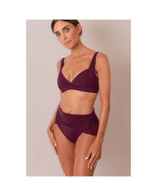Serotone Swim Purple The Plunge Swim Bra