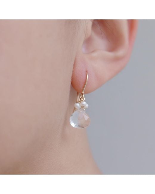 MOUNIR LONDON Metallic Rock Crystal Earrings