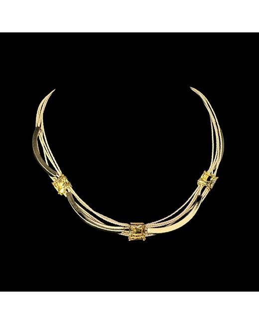 Nart Nature Making Art Metallic The Square Buriti Natural Fiber Necklace