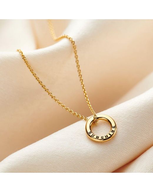 Posh Totty Designs Metallic Sunshine Micro Message Necklace