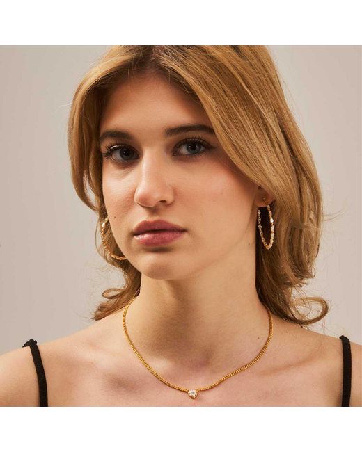 Moon London Metallic Epic Sparkling Large Vermeil Hoops