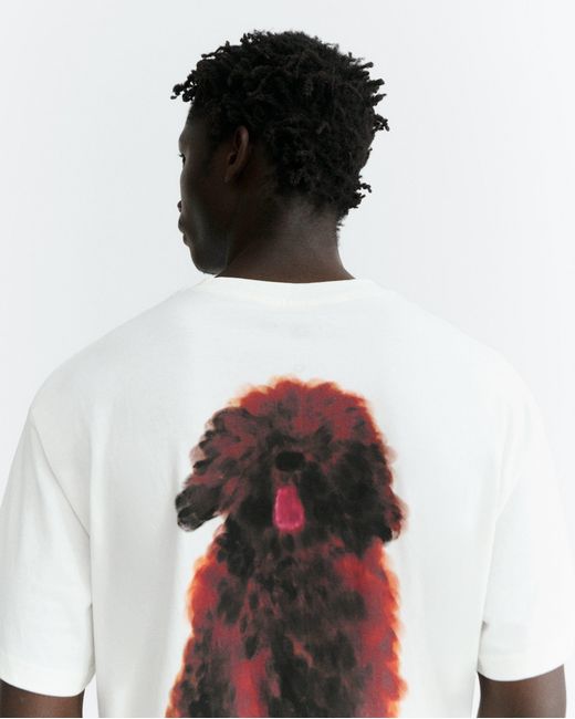 Thinking Mu White Pet Portrait Aaron T-Shirt for men