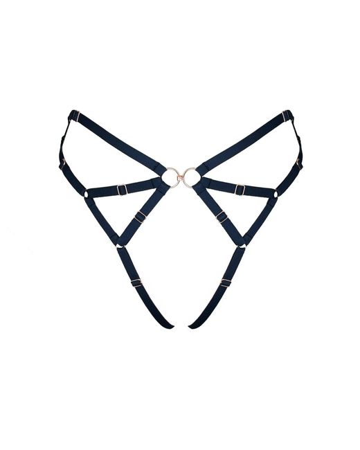 MONIQUE MORIN LINGERIE Blue Frisson Harness Panty