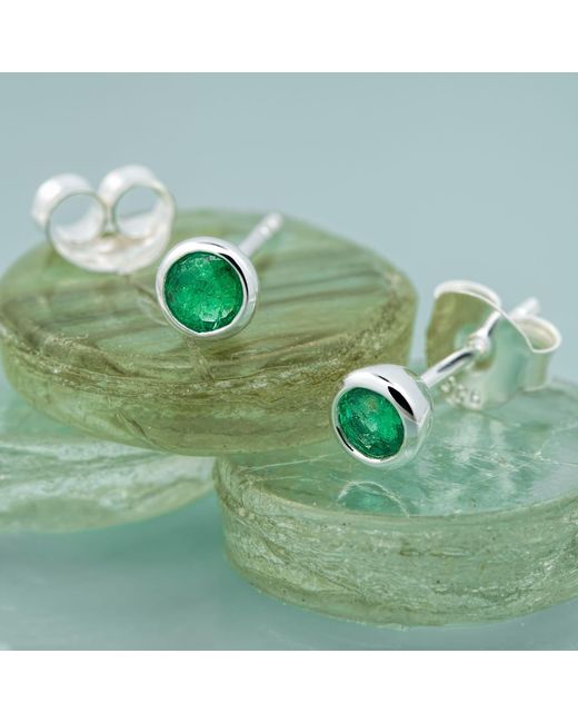 Lily Charmed Green May Birthstone Earrings