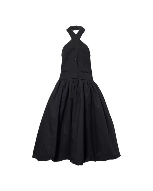 Amy Lynn Black Garcelle Halterneck Midi Dress