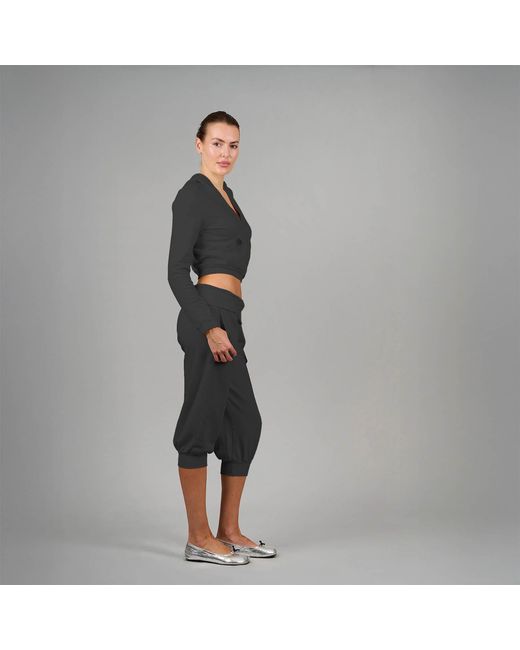 Love and Nostalgia Gray Weekender Capri Track Pant