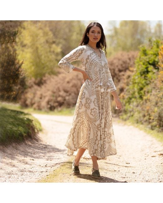 Antra Designs Natural The Sunna Cotton Kaftan