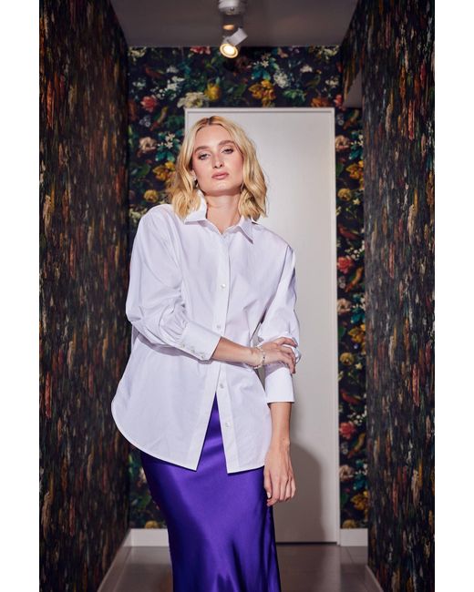 Lindsay Nicholas New York White Marcia Oversized Shirt