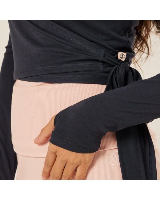 Be Athletica Blue The Ultimate Ballet Wrap-Top
