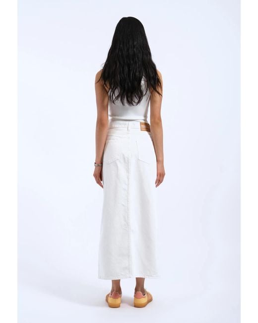 Dr. Denim White Myra Skirt