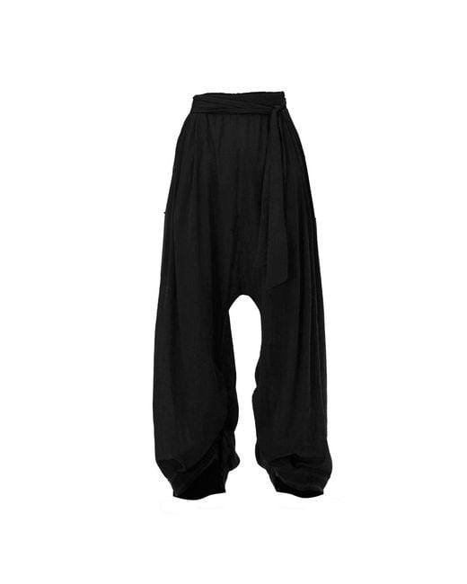 Zhenabia Black Boho Harem Pants