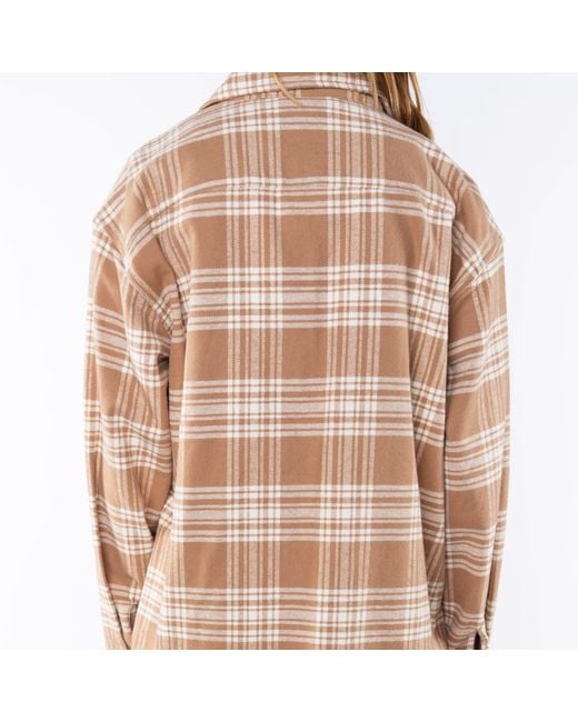 Ariko Pink Neutrals/ Plaid Bucky Split Hem Shirt Jacket