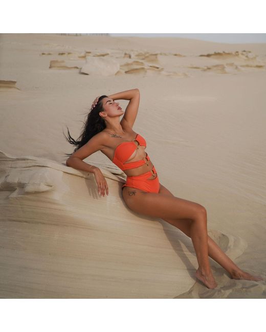 Haus of Mclees Orange Reversible Soluna Bikini Top