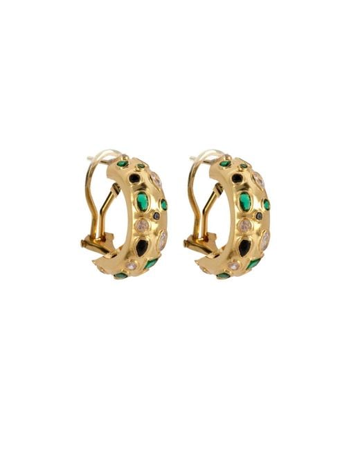 Bounkit Metallic Amaya Hoops Clip On