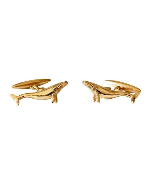Lee Renee Metallic Whale Cufflinks for men
