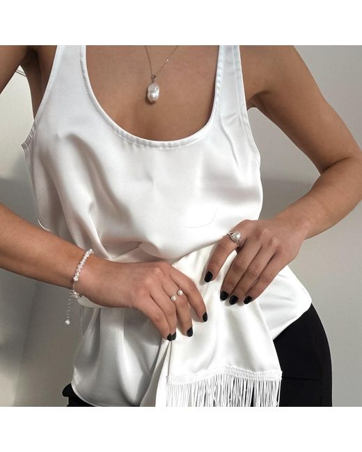 Pearl Code White Keshi Pearl Ring – Statement Ring