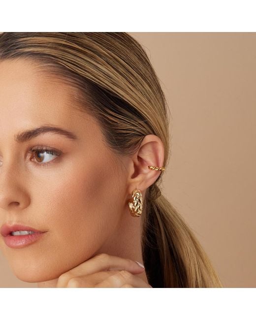 Shabella Nyc Metallic Basic Braided Ear Cuff