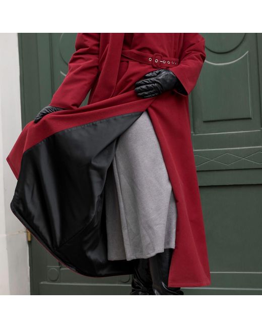 RainSisters Red Winter Coat With Hood & Scarf: Winter