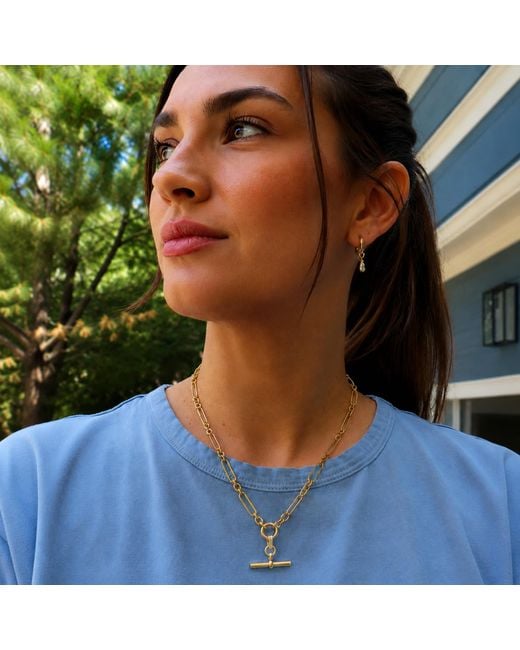 Hye Jane Jewelry Metallic Colette T Bar Necklace