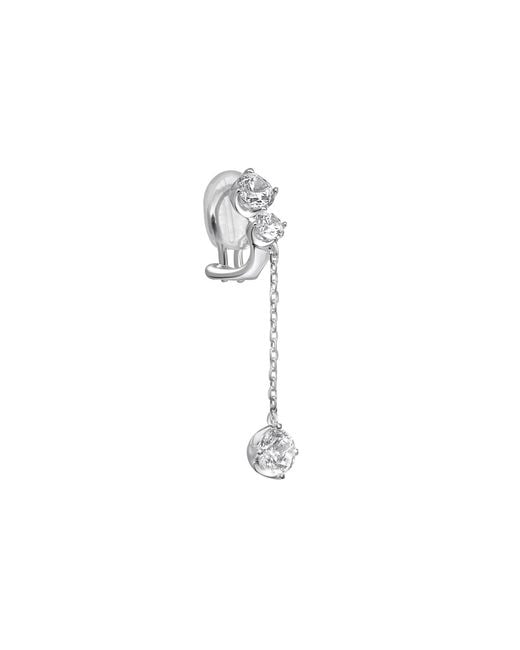 Arte Madrid White Gemma Round Dangle Earrings