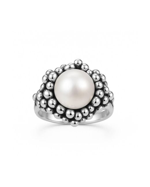 Unaloe Metallic Natural Pearl Statement Ring