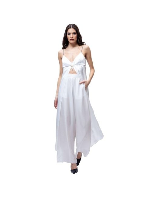 Vazaf White Satin Pants