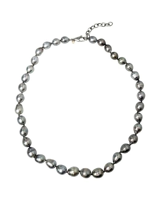 Rahul's Jewels Metallic 18"-20"Adjustable Length Baroque Tahitian Pearl Necklace