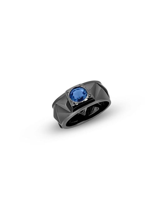 SALLY SKOUFIS Blue Sal Ring With Sapphire for men