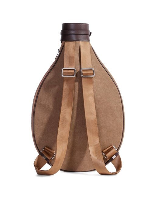 Jurgi Brand Purple Neutrals Canvas & Leather Tennis Racket Backpack for men