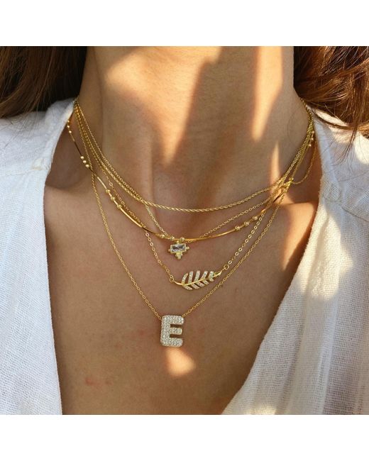 Spero London Brown Three Bead Sterling Chain Satellite Necklace