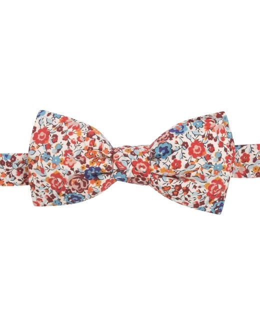 LE COLONEL Red Brick Emma Liberty Bow Tie for men