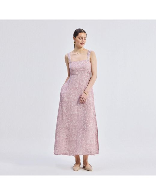 REISTOR Pink Perfect Floral Maxi With Tapered Straps