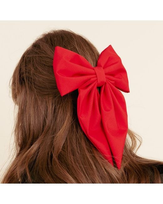 RainSisters Red Hair Bow Clip: Poppy
