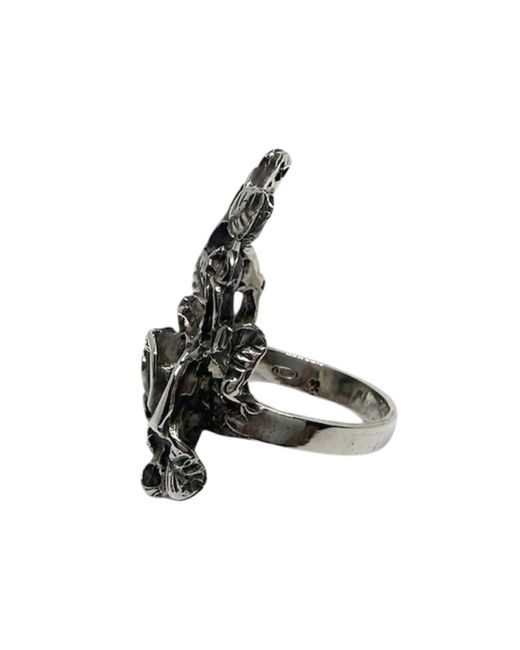 Tg-Jewellery by Tamara Gervasio Black Rosa Gothic Ring – Handcrafted Sterling Sculpture