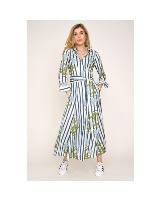At Last Blue Cotton Marigold Dress