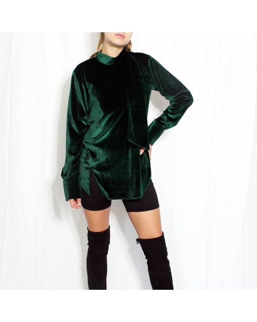 Boutique Kaotique Green Velvet Top