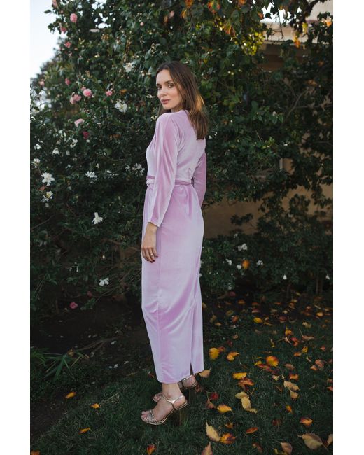 Jennafer Grace Purple Lily Velvet Twist Dress