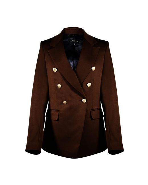 Point of View Label Brown Impact Double Breasted Jacket