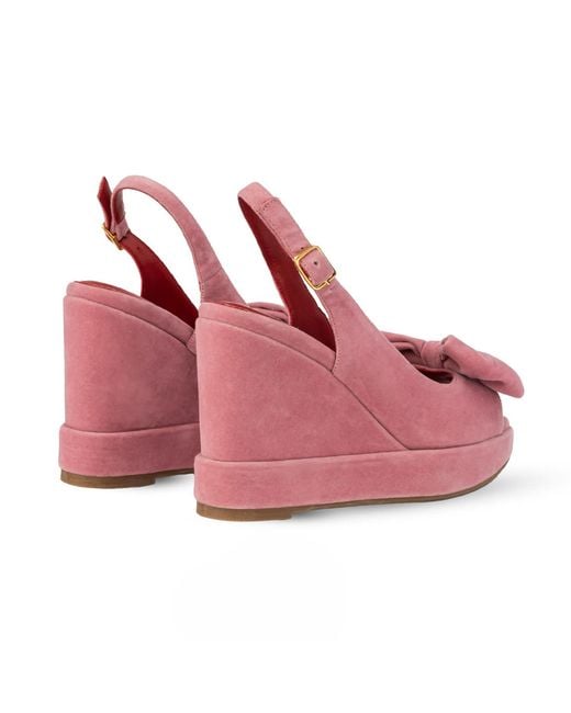 Rosamund Muir London Red Rignana Dusky Velvet Wedges