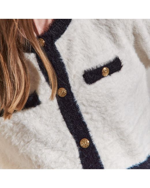 Roch Perel Multicolor And Fluffy Cardigan