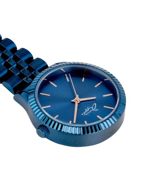 Bermuda Watch Company Callista Rose Gold/royal Blue Link Fob