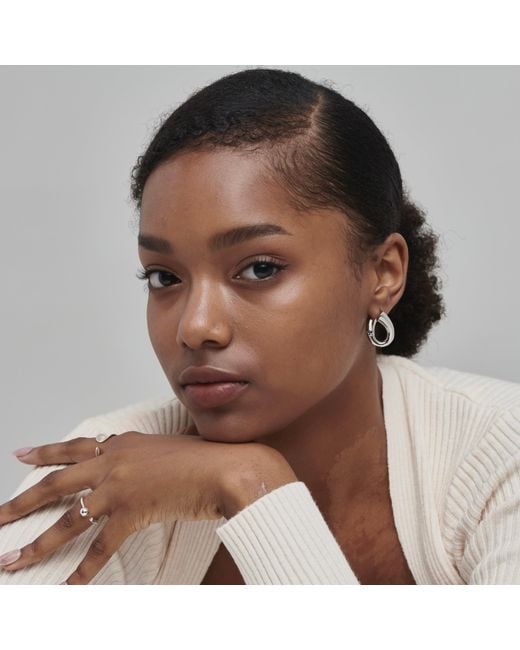 Shabella Nyc Metallic Infinity Earrings
