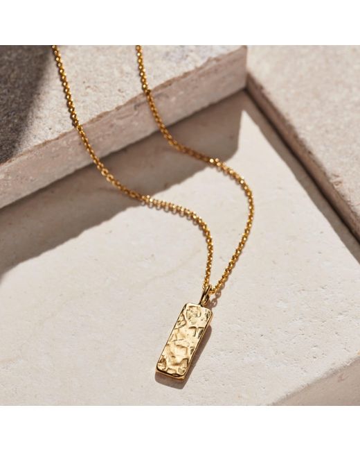 Posh Totty Designs Metallic 9Ct Solid Tag Necklace for men