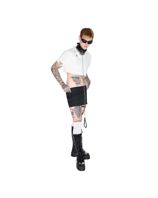 Come on White Joy Division Love Will Tear Us Apart Cropped Tee — Distressed for men