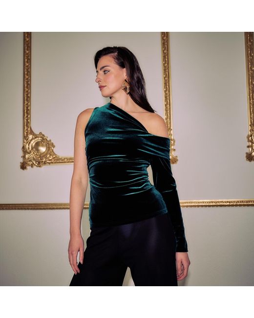 Me & Thee Green Multitude Of Sins Velvet Top