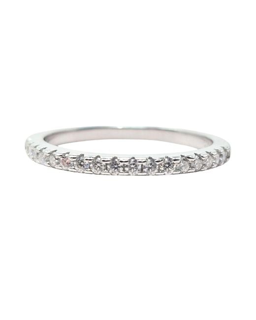 Harfi White Diamond Moissanite Crystal Sterling Ring