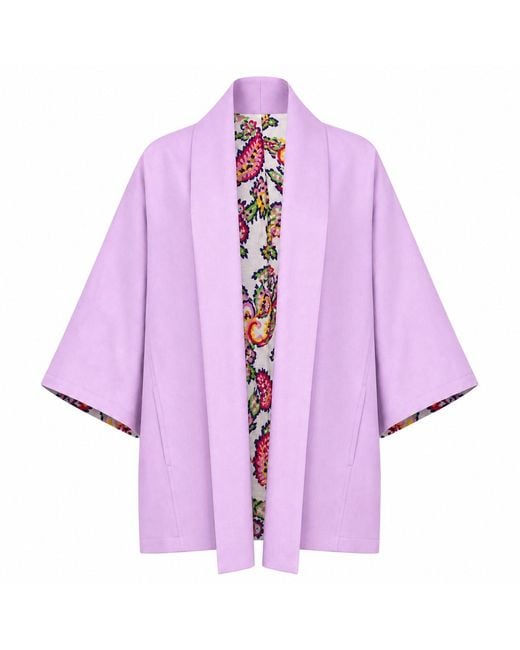 Lumina Eligma Purple The Duality Linen Reversible Jacket